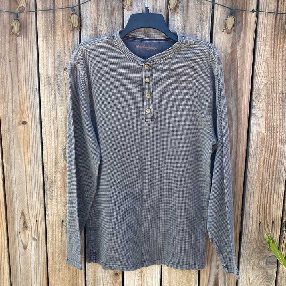 vintage Original weatherproof shirt sweater men size M  gray relief